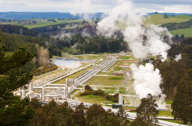 Wairakei Geothermal Station near Taupo in New Zealand