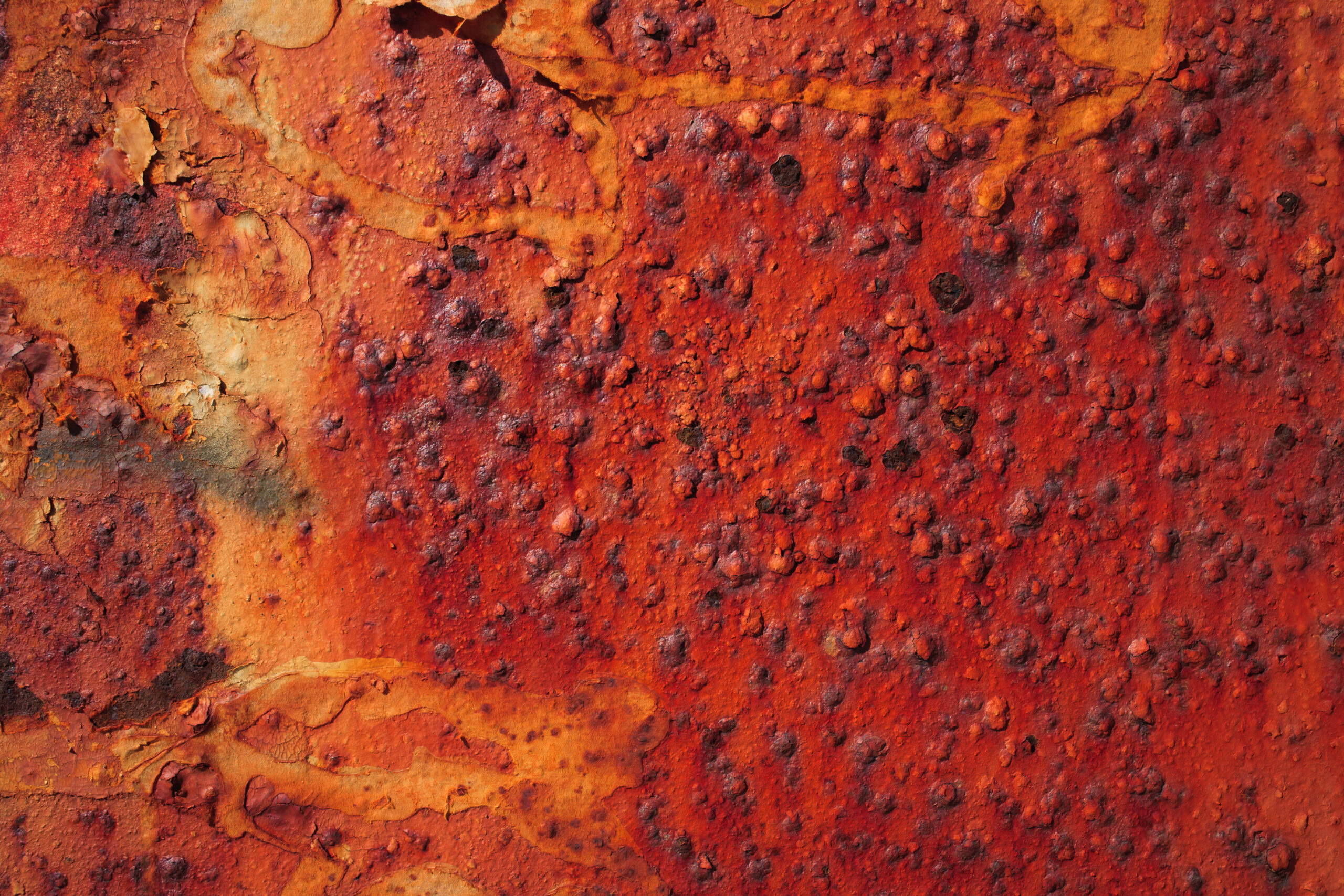 Detail of rusty metal, showing rust textures